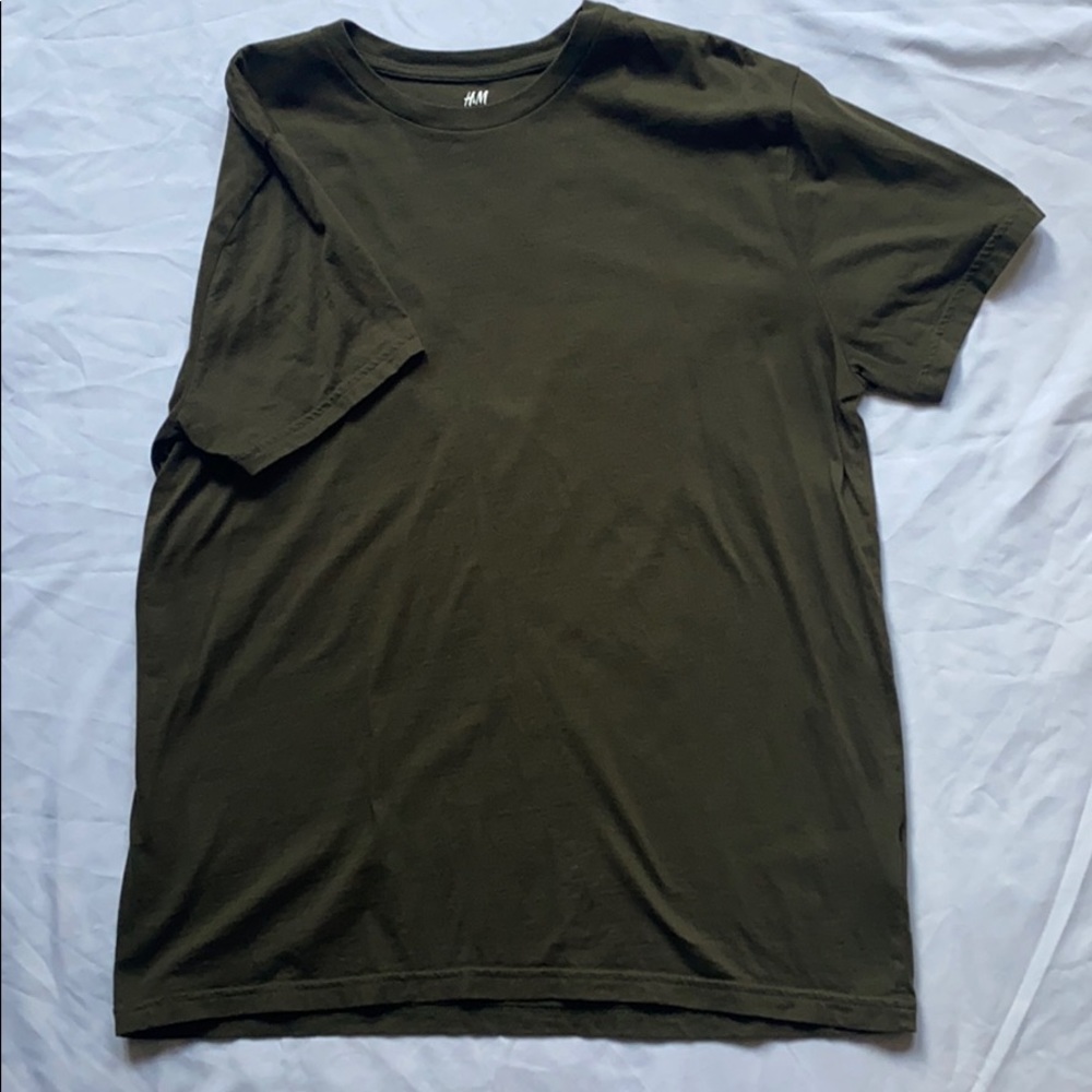 Olive green H&M regular fit crew neck